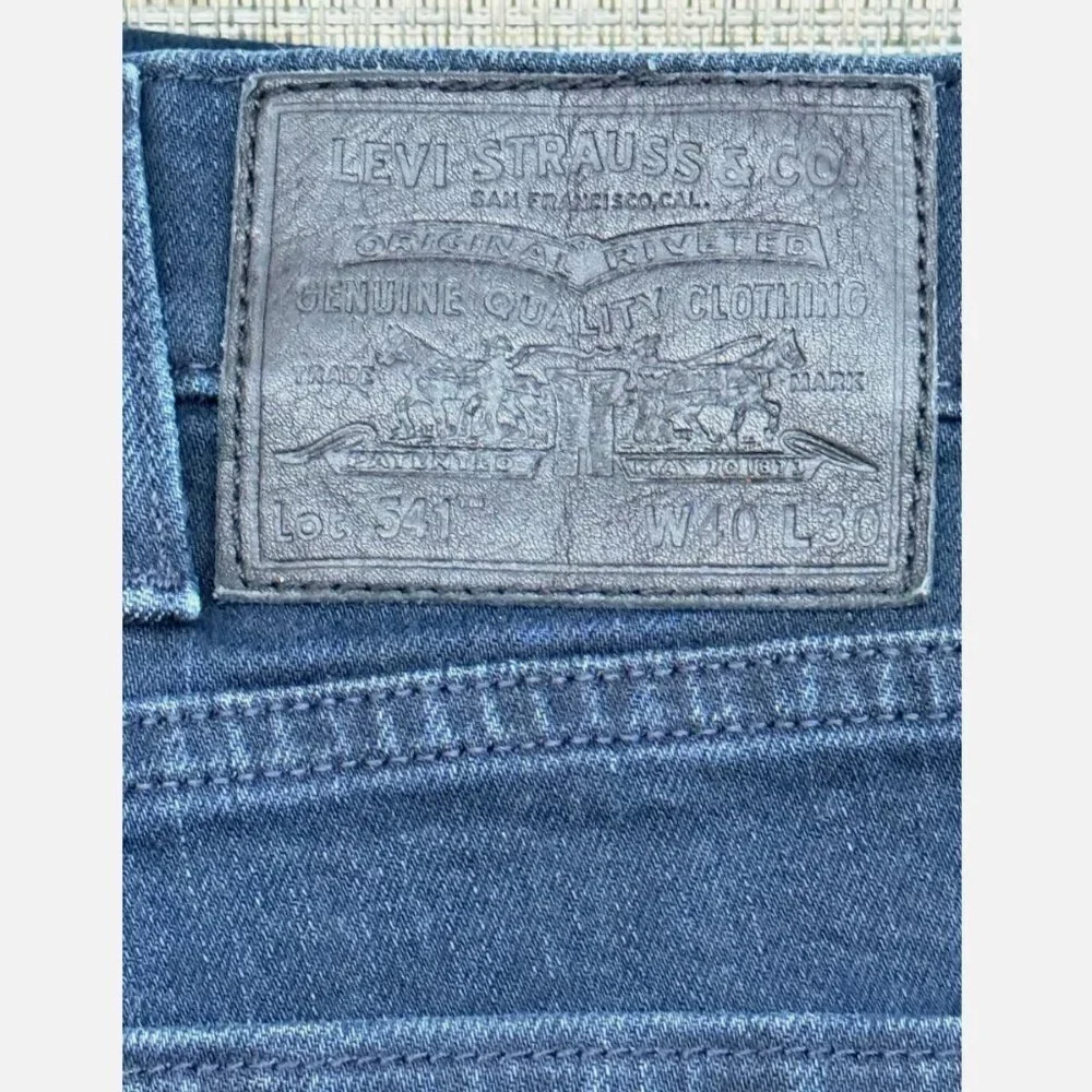 Levis Lot 541 Premium Straight Leg Casual Solid Denim Jeans 40